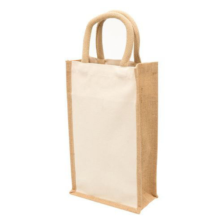 Picture of Eco Jute 2 Bottle Wine Bag
