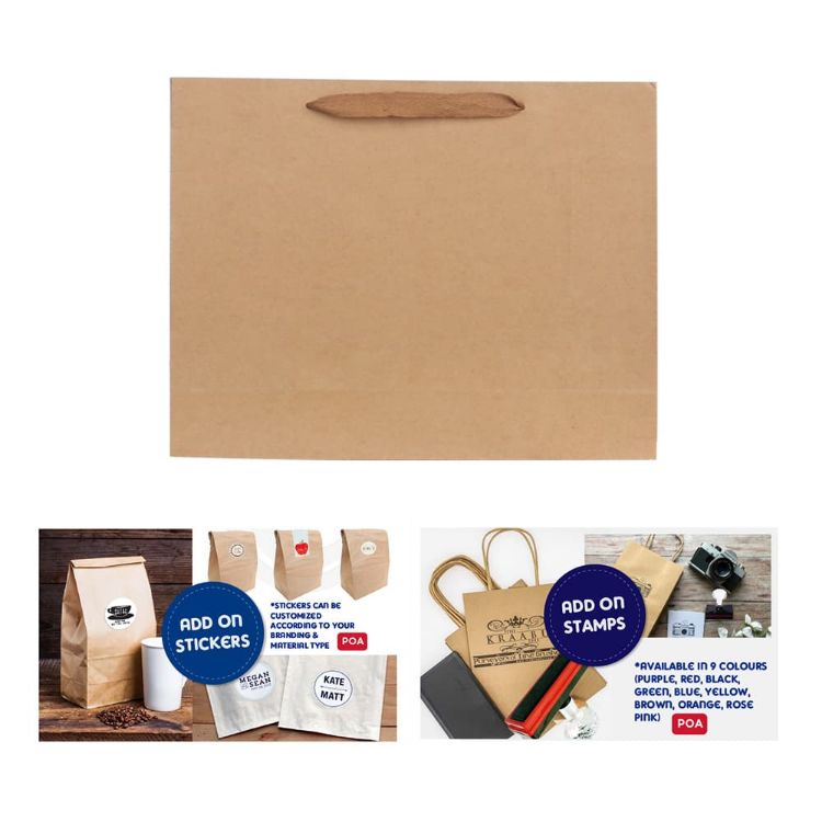 Picture of Small Crosswise Paper Bag with Rope Handle(180 x 140 x 80mm)