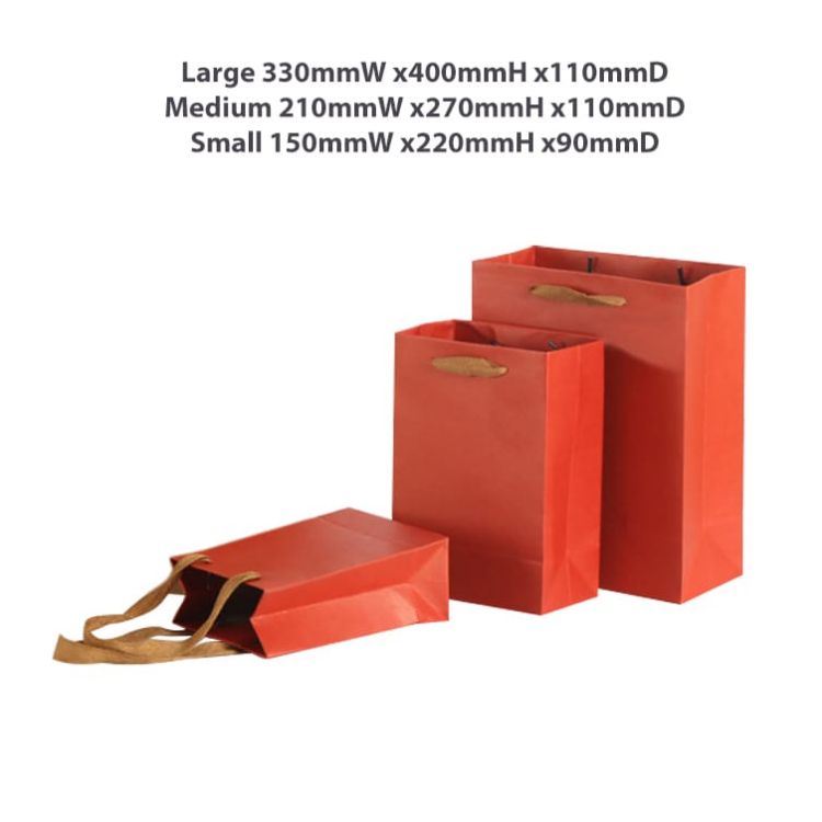 Picture of Small Vertical Paper Bag with Rope Handle(150 x 220 x 90mm)