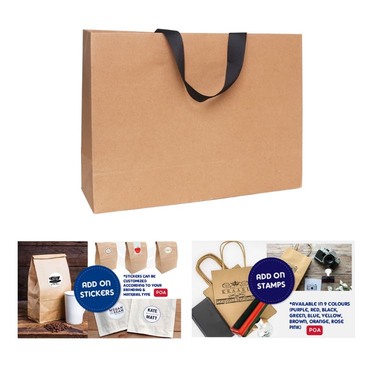 Picture of Large Paper Bag with Flat Handle(380 x 270 x 120mm)