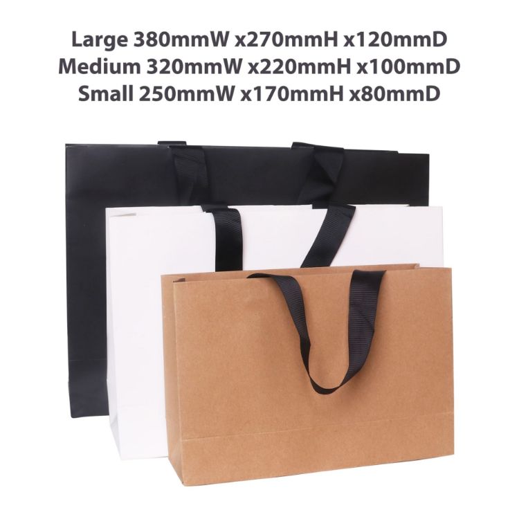 Picture of Large Paper Bag with Flat Handle(380 x 270 x 120mm)