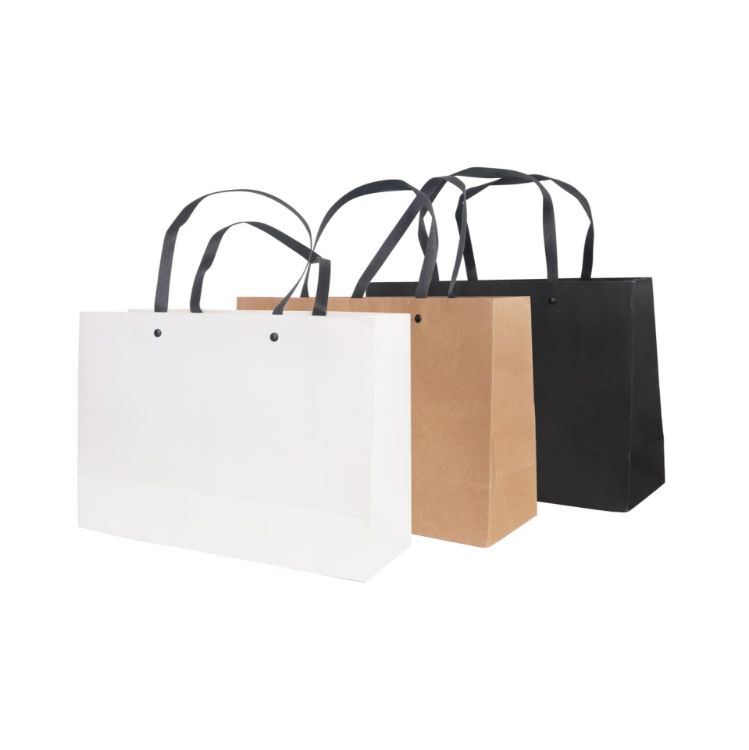 Picture of Large Crosswise Paper Bag with Knitted Handle(420 x 300 x 120mm)