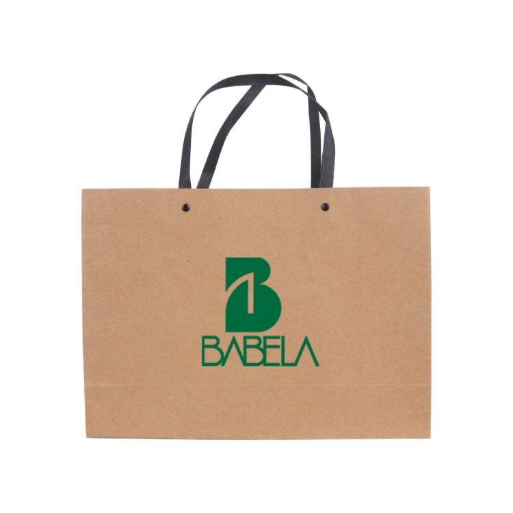 Picture of Large Crosswise Paper Bag with Knitted Handle(420 x 300 x 120mm)