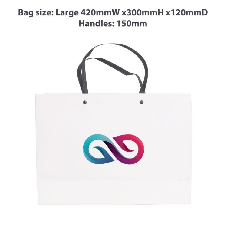 Picture of Large Crosswise Paper Bag with Knitted Handle(420 x 300 x 120mm)