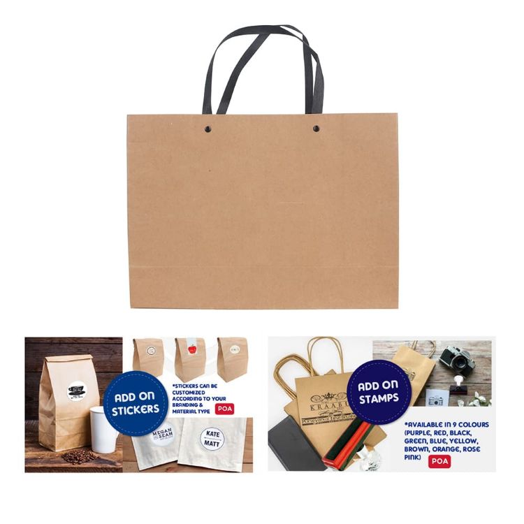 Picture of Large Crosswise Paper Bag with Knitted Handle(420 x 300 x 120mm)