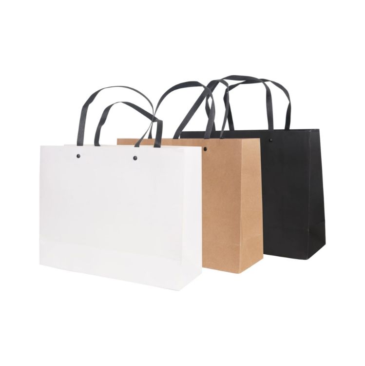 Picture of Medium Crosswise Paper Bag with Knitted Handle(320 x 250 x 110mm)