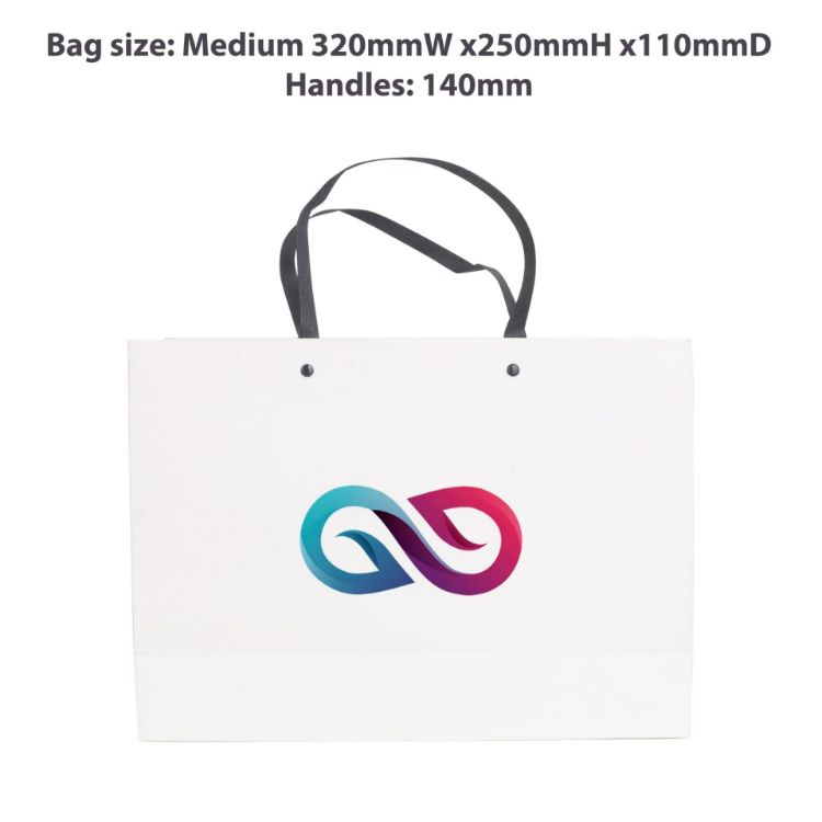 Picture of Medium Crosswise Paper Bag with Knitted Handle(320 x 250 x 110mm)