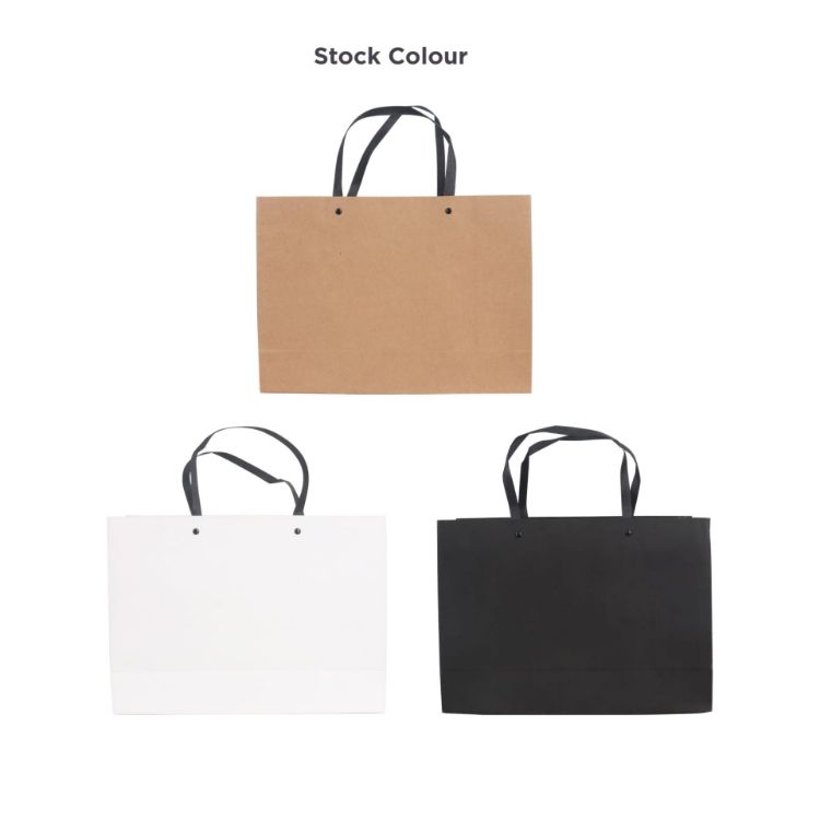 Picture of Medium Crosswise Paper Bag with Knitted Handle(320 x 250 x 110mm)