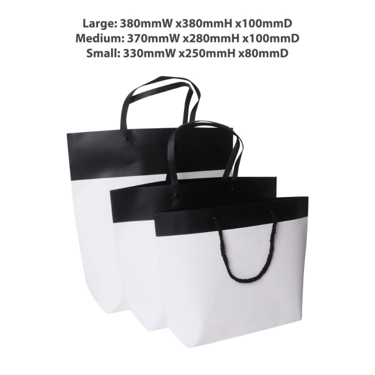 Picture of Medium Black&White Boutique Paper Bag(370 x 280 x 100mm)