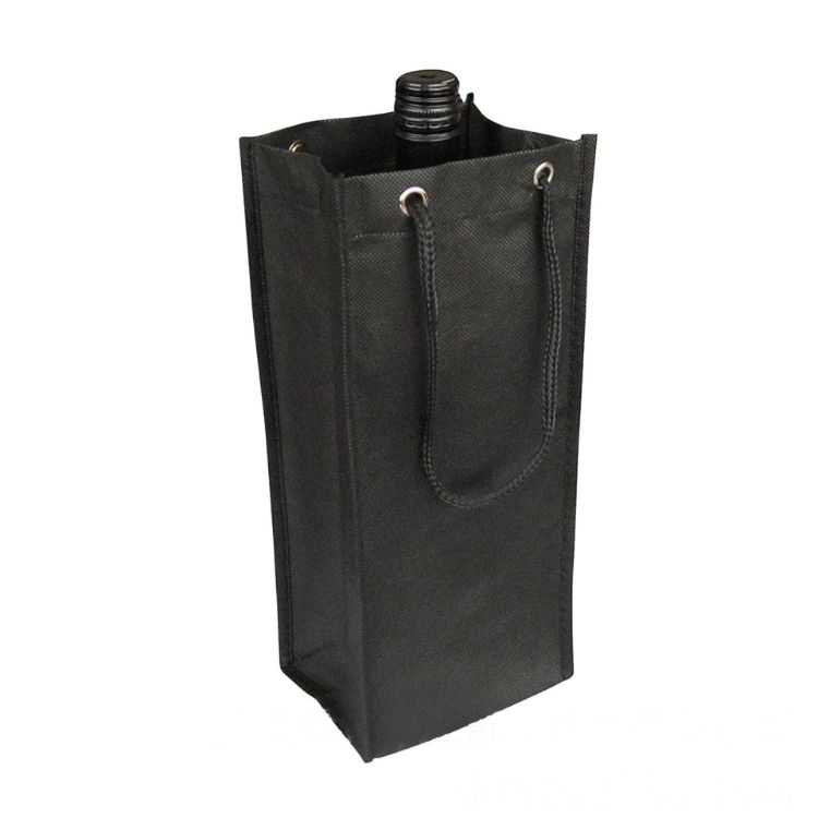 Picture of Non Woven Single Bottle Bag with Rope Handle