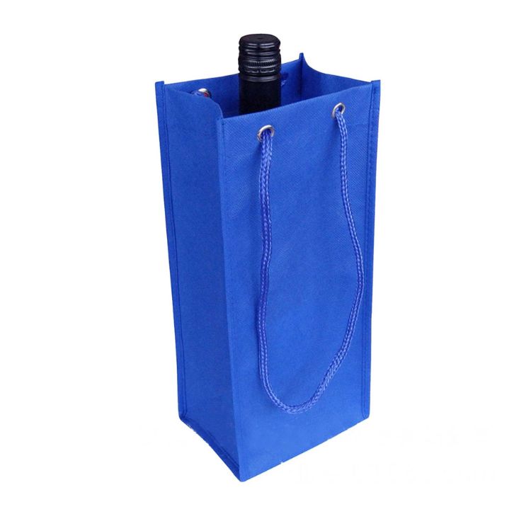 Picture of Non Woven Single Bottle Bag with Rope Handle