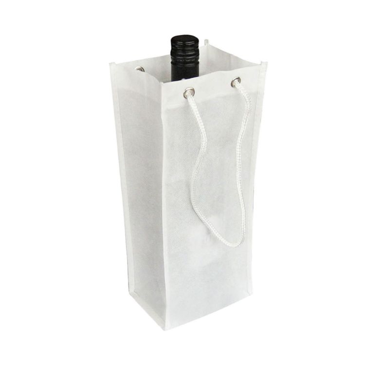 Picture of Non Woven Single Bottle Bag with Rope Handle