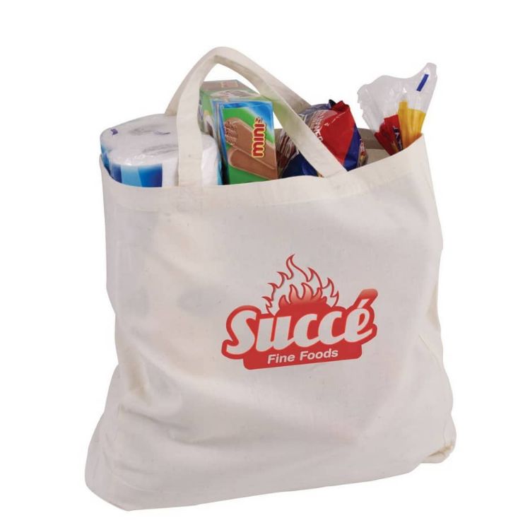 Picture of 140gsm Short Handle Calico Bag with Gusset