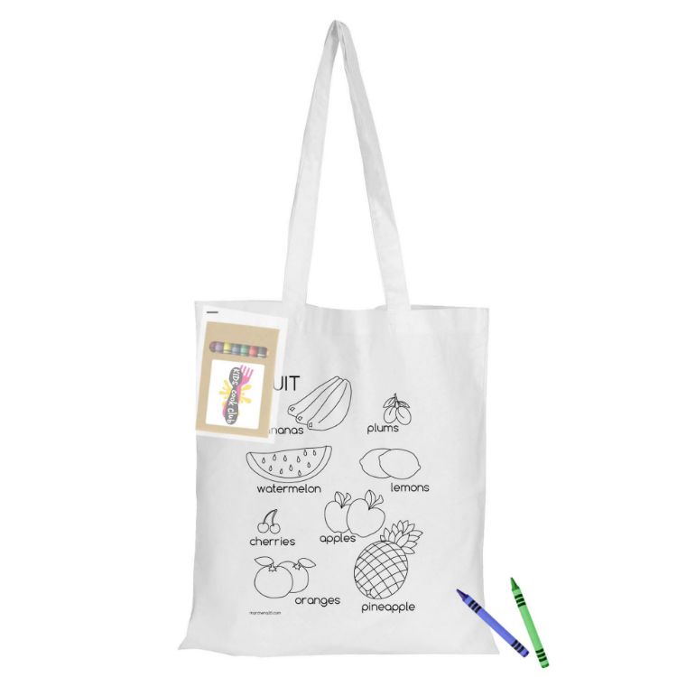 Picture of Colouring White Calico Bag No Gusset