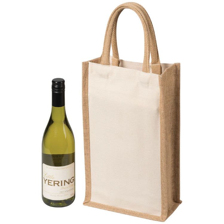 Picture of Two Bottle Canvas Wine Carrier 8L