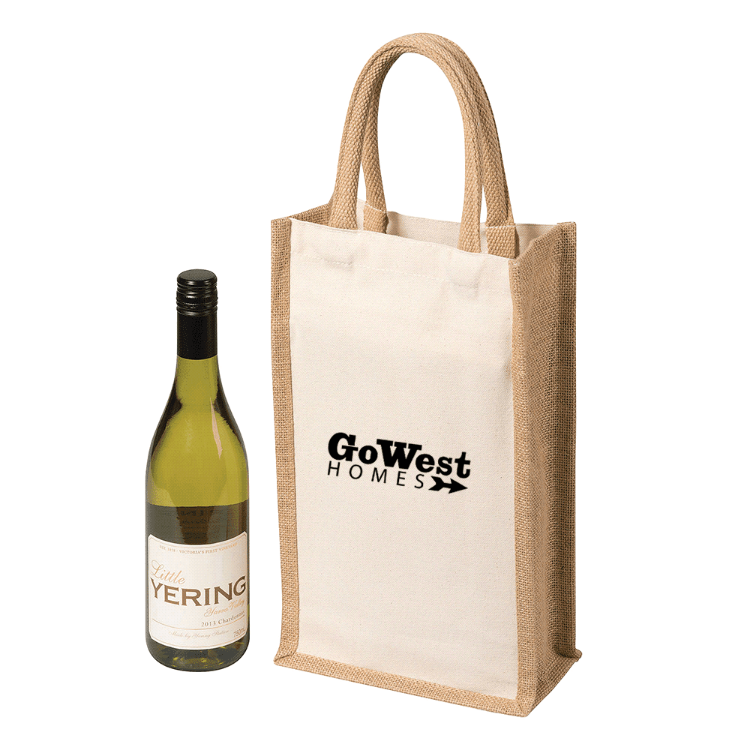 Picture of Two Bottle Canvas Wine Carrier 8L