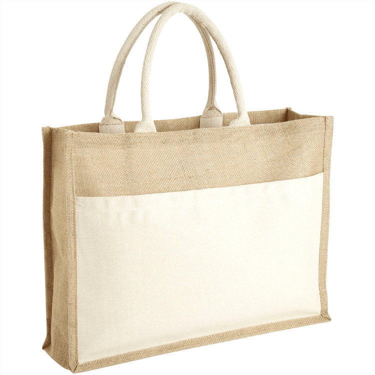 Picture of Mumbay Cotton Pocket Jute Tote Bag 19L