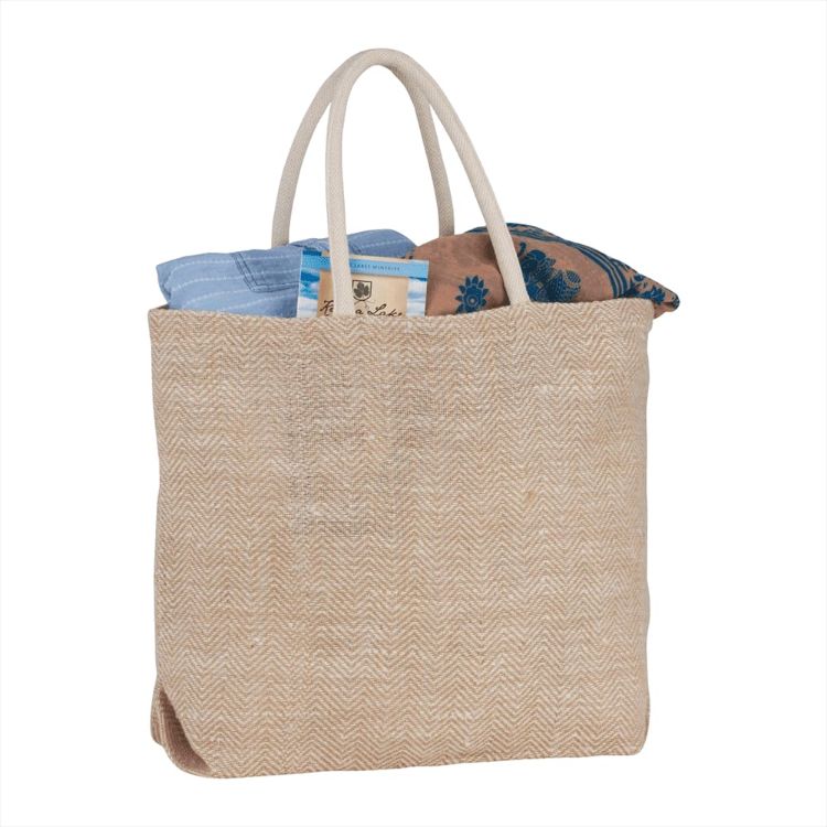 Picture of Herringbone Jute Tote